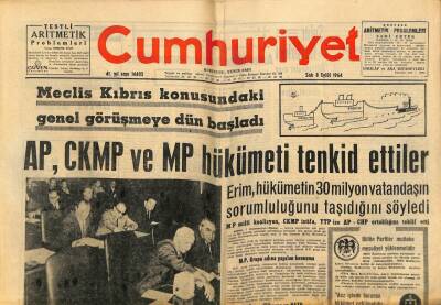 Cumhuriyet Gazetesi 8 Eylül 1964 - Diyarbakırda 30 Ton Dinamit İnfilak Etti GZ80087 - 1
