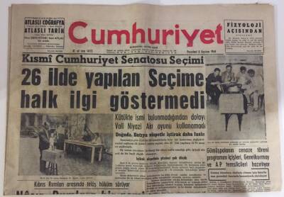 Cumhuriyet Gazetesi 8 Haziran 1964 - Kısmi Cumhuriyet Senatosu Seçimi GZ6084 - 2