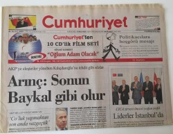 Cumhuriyet Gazetesi - 8 Haziran 2010 - Kılıçdaroğluna Arınçtan Tehdit Gibi Sözler GZ43603 - 2