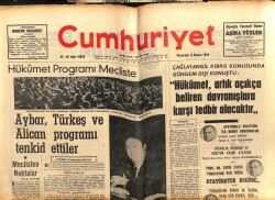 Cumhuriyet Gazetesi 8 Kasım 1965 - Hükümet Programı Mecliste GZ103173 - 1