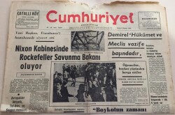 Cumhuriyet Gazetesi 8 Kasım 1968 -Boykotun Zamanı Geçmiştir GZ6026 - 2