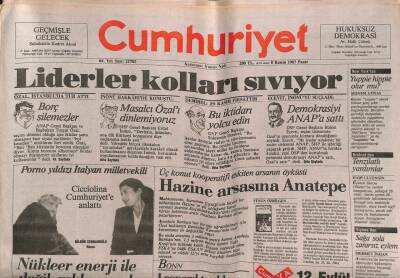 Cumhuriyet Gazetesi 8 Kasım 1987 - İrana Silah Satışında Türkiyenin Adı Geçiyor GZ85061 - 1