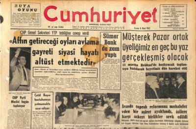 Cumhuriyet Gazetesi 8 Mart 1963 - İranda Toprak Reformuna Muhalefet Eden Bir Aşiret Ayaklandı , Asilere Karşı Askeri Birlikler Sevk Edildi GZ120530 - 1