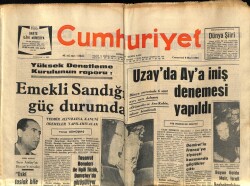 Cumhuriyet Gazetesi 8 Mart 1969 - Uzayda Aya İniş Denemesi Yapıldı GZ61845 - 1