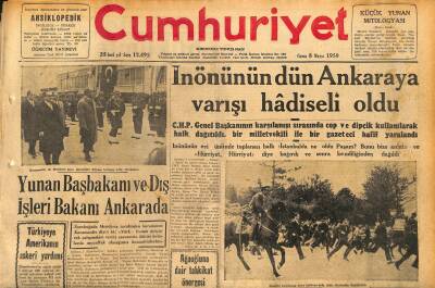 Cumhuriyet Gazetesi 8 Mayıs 1959 - Prenses Süreyya Antalyaya Davet Edildi - Yunan Başbakanı Ve Dış İşleri Bakanı Ankarada GZ120095 - 1