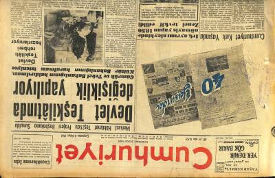 Cumhuriyet Gazetesi 8 Mayıs 1963 - Devlet Teşkilâtında Değişiklik Yapılıyor - Cumhuriyet 40 Yaşında GZ120647 - 1