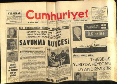 Cumhuriyet Gazetesi 8 Mayıs 1965 - Bazı Birliklerimizin NATOdan Çekilmesi İstendi..Orhan Şerefin Başkanlığı Teyit Edildi GZ59009 - 1