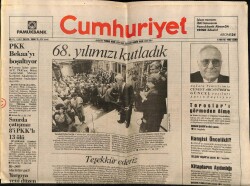 Cumhuriyet Gazetesi 8 Mayıs 1992 - PKK Bekaayı Boşaltıyor GZ61299 - 1