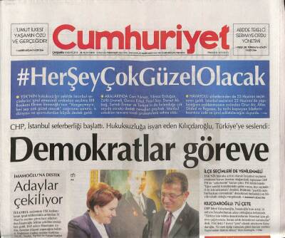 Cumhuriyet Gazetesi 8 Mayıs 2019 - Kurul, Yasa Ve Kendi Uygulamalarını Yok Saydı, Geride Çelişkiler Yumağı Kaldı GZ95281 - 1