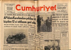 Cumhuriyet Gazetesi 8 Nisan 1963 - AP İdare Kurulundan Çekilen 14 Kişiden 12si İstifasını Geri Aldı GZ70055 - 2