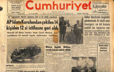 Cumhuriyet Gazetesi 8 Nisan 1963 - Dünya Sağlık Haftası Çocuk Felcine Tahsis Edildi - Sağır Ve Dilsizler de Partilerden Şikayetçi GZ120539 - 1