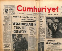 Cumhuriyet Gazetesi 8 Nisan 1967 - Sunay Hollywoodda GZ103167 - 2