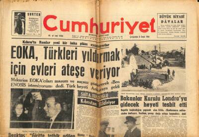 Cumhuriyet Gazetesi 8 Ocak 1964 - Bakanlar Kurulu Londraya Gidecek Heyeti Tesbit Etti GZ82461 - 1