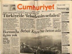 Cumhuriyet Gazetesi 8 Ocak 1989 - Bebek Koyuna Beton Ada GZ62245 - 1