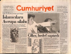 Cumhuriyet Gazetesi 8 Ocak 1995 - Yılmaz Güney'in Dökümanter Filmi Hazırlanıyor - İslamcılara Avrupa Silahı GZ160252 - Gökçekoleksiyon