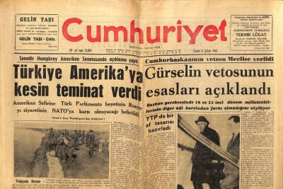 Cumhuriyet Gazetesi - 8 Şubat 1963 - Türkiye Amerikaya Teminat Verdi GZ99378 - 1
