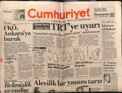Cumhuriyet Gazetesi 8 Şubat 1989 - Alevilik Bir Yaşam Tarzı GZ61197 - 2