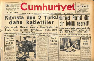 Cumhuriyet Gazetesi 8 Temmuz 1958 - Tekel , Filtreli Sigara Yapacak - Atinanın Sualine Türkiyenin Cevabı GZ120185 - 1