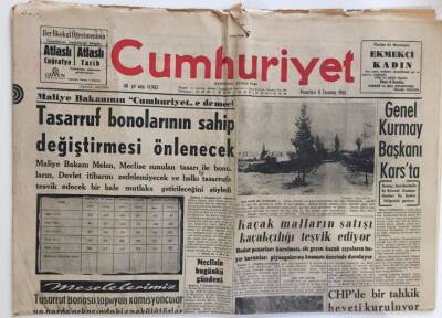 Cumhuriyet Gazetesi 8 Temmuz 1963-Sirkecideki Şehirler Arası Otobüs Durakları Topkapıya Kaldrılıyor GZ6112 - 1
