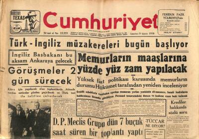 Cumhuriyet Gazetesi 9 Ağustos 1958 - D.P. Meclis Grupu Dün 7 Buçuk Saat Süren Bir Toplantı Yaptı GZ98044 - 1