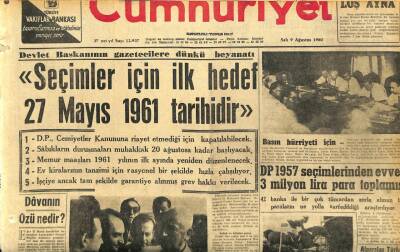 Cumhuriyet Gazetesi 9 Ağustos 1960 - Kayseri de Artezyen Kuyusundan Gaz Çıkıyor GZ110062 - 1