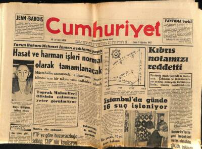 Cumhuriyet Gazetesi 9 Ağustos 1963 - Topkapı Müzesi Çöp Kuyusunda Dün de Bazı Tarihi Eserler Bulundu GZ85533 - 1