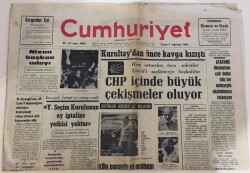 Cumhuriyet Gazetesi 9 Ağustos 1968- 1968 in İlk Beş Aylık Dış Ticaret Açığı 121,3 Milyon Dolar GZ6074 - 2