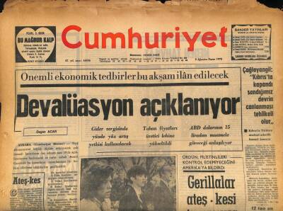 Cumhuriyet Gazetesi 9 Ağustos 1970 - Rusyada Kolera Salgınından Karadeniz Sahiline Gezi Yasaklandı GZ87061 - 1