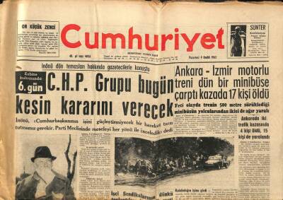 Cumhuriyet Gazetesi 9 Aralık 1963 - Makarios Anayasa İle İlgili Teklif Yapmamış - CHP Grupu Bugün Kesin Kararını Verecek GZ98111 - 1