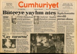 Cumhuriyet Gazetesi 9 Aralık 1986 - 80lerin Marilyn Monroesu - Kenyada Sokağa Çıkma Yasağı GZ125956 - 1