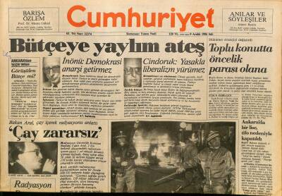 Cumhuriyet Gazetesi 9 Aralık 1986 - 80lerin Marilyn Monroesu - Kenyada Sokağa Çıkma Yasağı GZ125956 - 1
