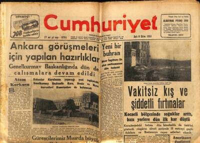 Cumhuriyet Gazetesi 9 Ekim 1951 - Adapazarı Vagon Fabrikası 29 Ekimde Açılacak GZ92904 - 1