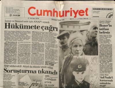 Cumhuriyet Gazetesi 9 Ekim 1990 - Kudüste İsrail Polisinin Göstericilere Ateş Açması Sonucu 150den Fazla Filistinlide Yaralandı GZ85083 - 1