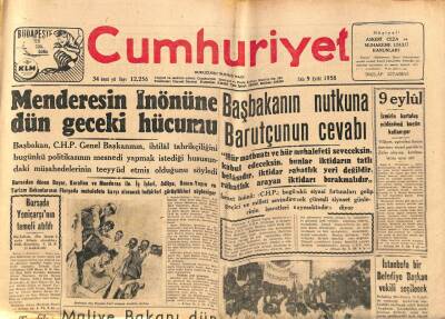 Cumhuriyet Gazetesi 9 Eylül 1958 - Rize Çay Fabrikasında 17 İşçi İşinden Çıkarılmadı - Kubalıya Pasaport Verilmiyor GZ98051 - 1