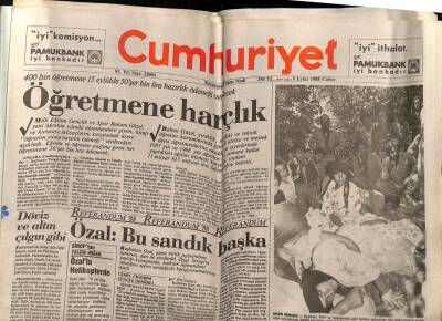 Cumhuriyet Gazetesi 9 Eylül 1988 - Doğum Günü Hediyesi GZ56911 - 1