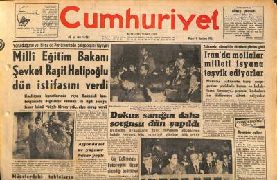 Cumhuriyet Gazetesi 9 Haziran 1963 - İranda Mollalar Milleti İsyana Teşvik Ediyorlar - Afyonda Sel Ve Yağmur Hasar Yaptı GZ120680 - 1