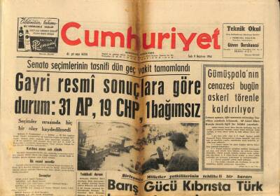 Cumhuriyet Gazetesi 9 Haziran 1964 - Gümüşpalanın Cenazesi, Ekrem Alican, Jean Seberg , Georges Melies GZ87969 - 1