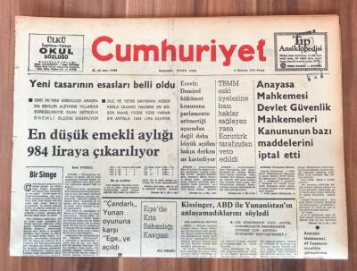 Cumhuriyet Gazetesi 9 Haziran 1974 GZ223 - 2