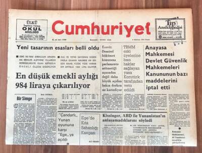 Cumhuriyet Gazetesi 9 Haziran 1974 GZ223 - 1
