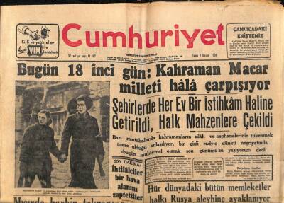 Cumhuriyet Gazetesi 9 Kasım 1956 - Bağdad Paktı Devletleri Mısır Topraklarının Boşaltılmasını İstediler GZ85208 - 1