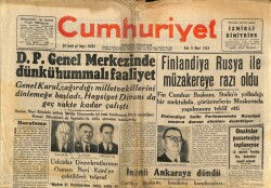 Cumhuriyet Gazetesi 9 Mart 1948 - Finlandiya Rusya İle Müzakereye Razı Oldu GZ71505 - 2