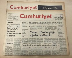Cumhuriyet Gazetesi 9 Mart 1975 GZ1562 - 1