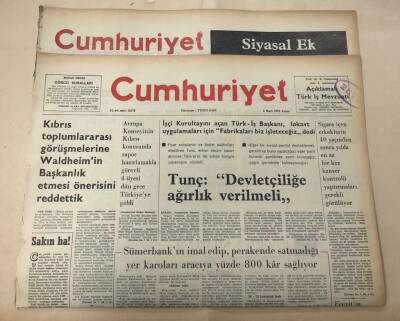 Cumhuriyet Gazetesi 9 Mart 1975 GZ1562 - 2