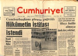 Cumhuriyet Gazetesi 9 Mayıs 1969 - Hükümetin İstifası İstendi GZ103271 - 2