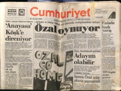 Cumhuriyet Gazetesi 9 Mayıs 1991 - Anayasa Köşke Direniyor GZ61269 - 1