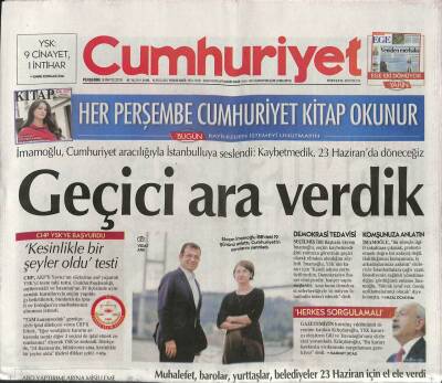 Cumhuriyet Gazetesi 9 Mayıs 2019 - Adını Mustafa Kemal Atatürkün Koyduğu Gazetenin 95. Yılını Coşkuyla Kutladılar GZ95250 - 1