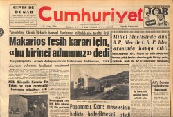 Cumhuriyet Gazetesi 9 Nisan 1964 - Amerikadan 70 Milyon Dolar Kredi Alıyoruz - AP Senato Toplantısına Katılmadı GZ160419 - Gökçekoleksiyon
