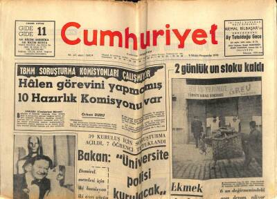 Cumhuriyet Gazetesi 9 Nisan 1970 - İsrailin Mısıra Hava Akınında 30 Öğrenci Öldü GZ78097 - 1