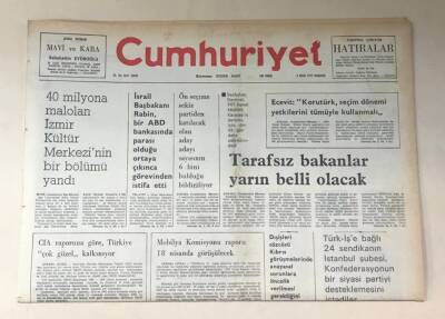 Cumhuriyet Gazetesi 9 Nisan 1977 GZ707 - 1