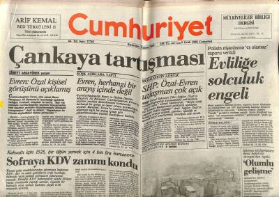 Cumhuriyet Gazetesi 9 Ocak 1988 - Doğum Günü Hediyesi GZ56959 - 1